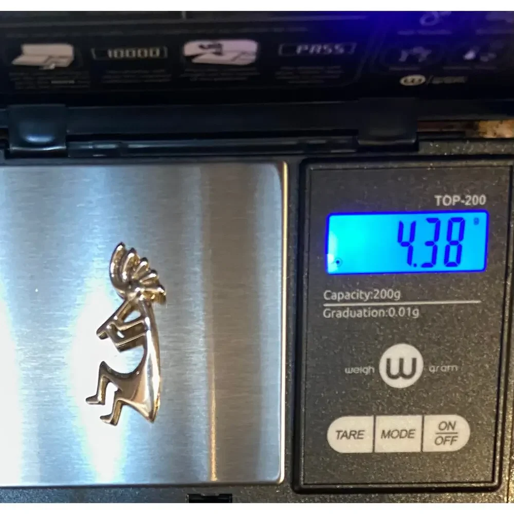 Vintage Sterling Silver Navajo Kokopelli Pin Pendant Signed Alvin Thompson